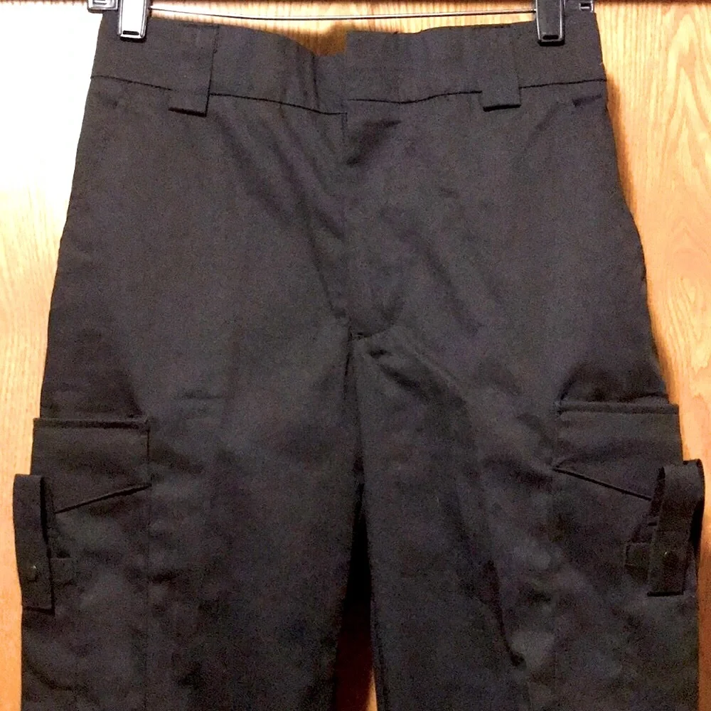 New Blauer black 8815X woven cotton tactical uniform pants 28 x 36 tall unhemmed